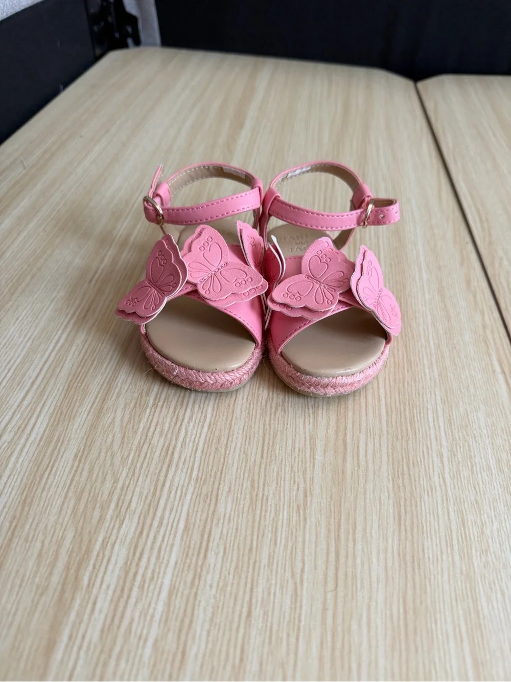 Janie and Jack Pink Butterfly Toddler Sandals